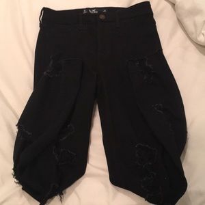 Black ripped jeans from hollister